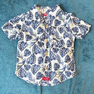 Wrangler Kids Tropical Blue Leaf Shirt